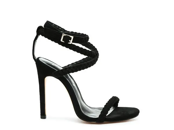 Suede Stiletto Sling Back Sandal