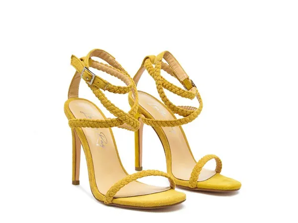 Suede Stiletto Sling Back Sandal