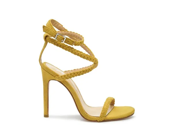 Suede Stiletto Sling Back Sandal