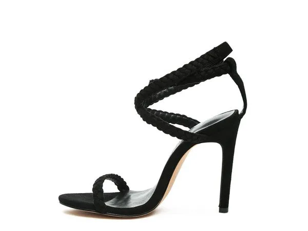 Suede Stiletto Sling Back Sandal