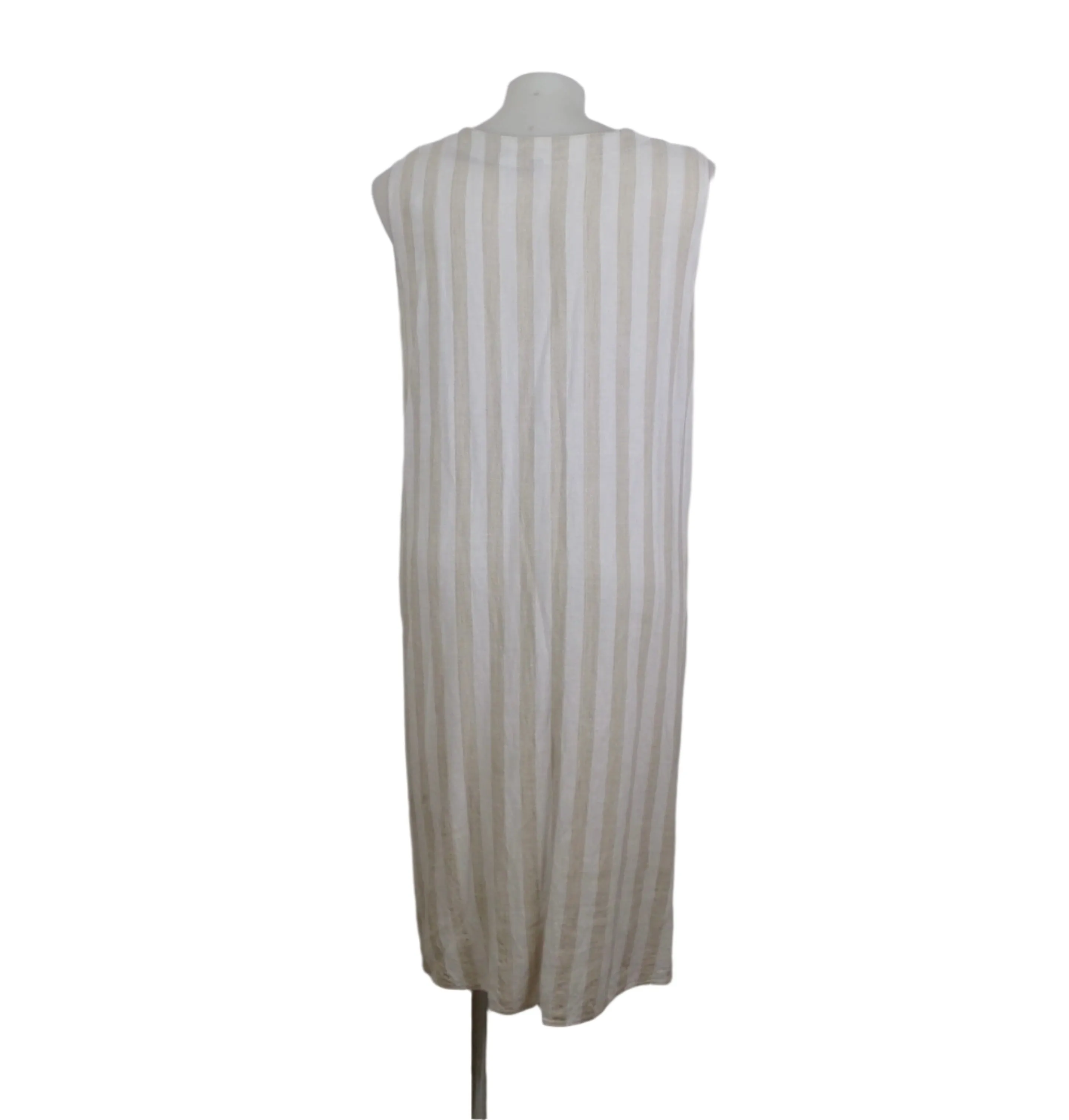 Taking Shape Natural Stripe Linen Dress Size 22