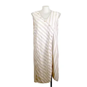 Taking Shape Natural Stripe Linen Dress Size 22