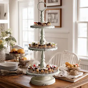Three-Tier Feminine Farmhouse Display Stand