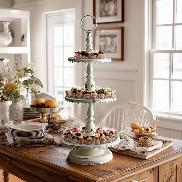 Three-Tier Feminine Farmhouse Display Stand