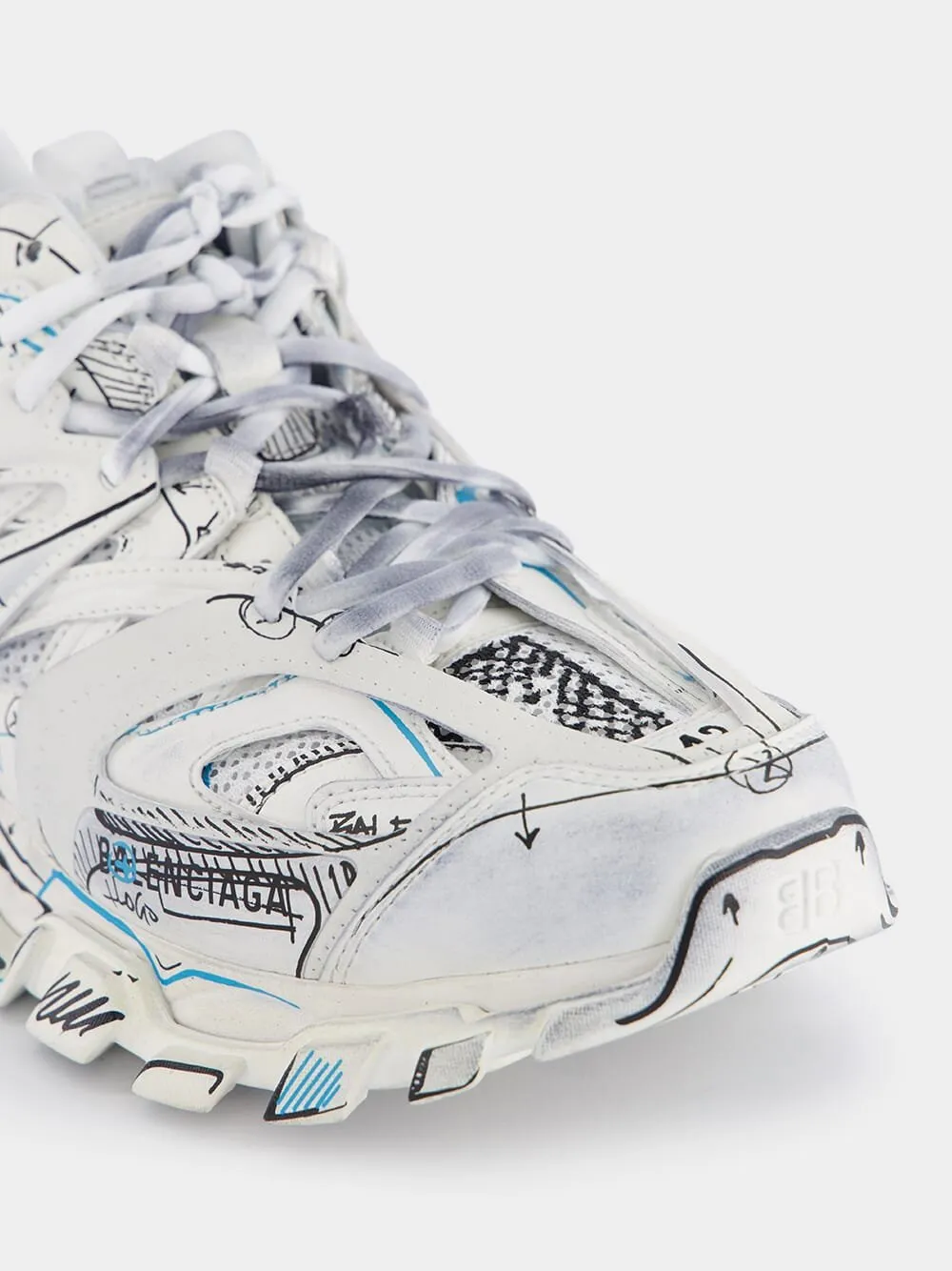 Track logo-print sneakers