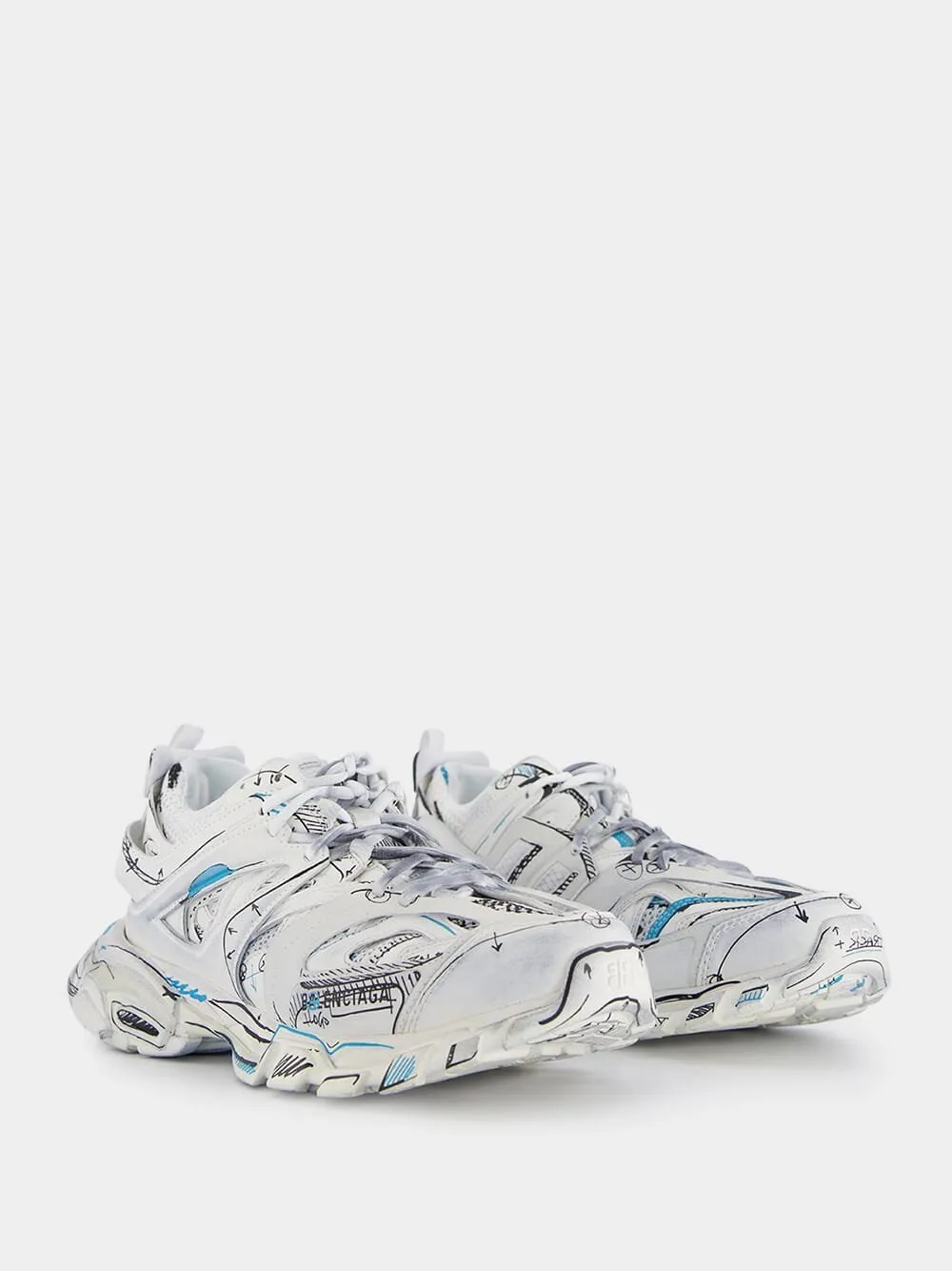 Track logo-print sneakers