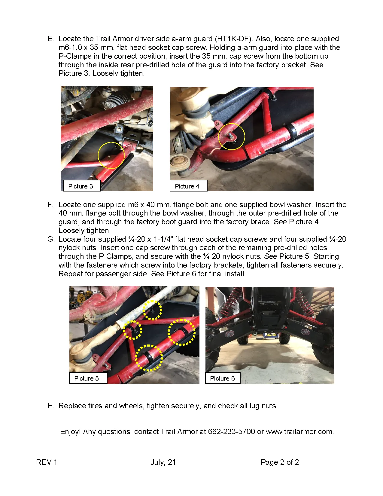 Trail Armor 2019 - 2022 Honda Talon 1000 R, 2021 - 2022 Talon 1000 R Fox Live Valve Edition, 2023 Talon 1000 RS Fox Live Valve, Talon 1000 RS iMpact Front A-Arm Guards