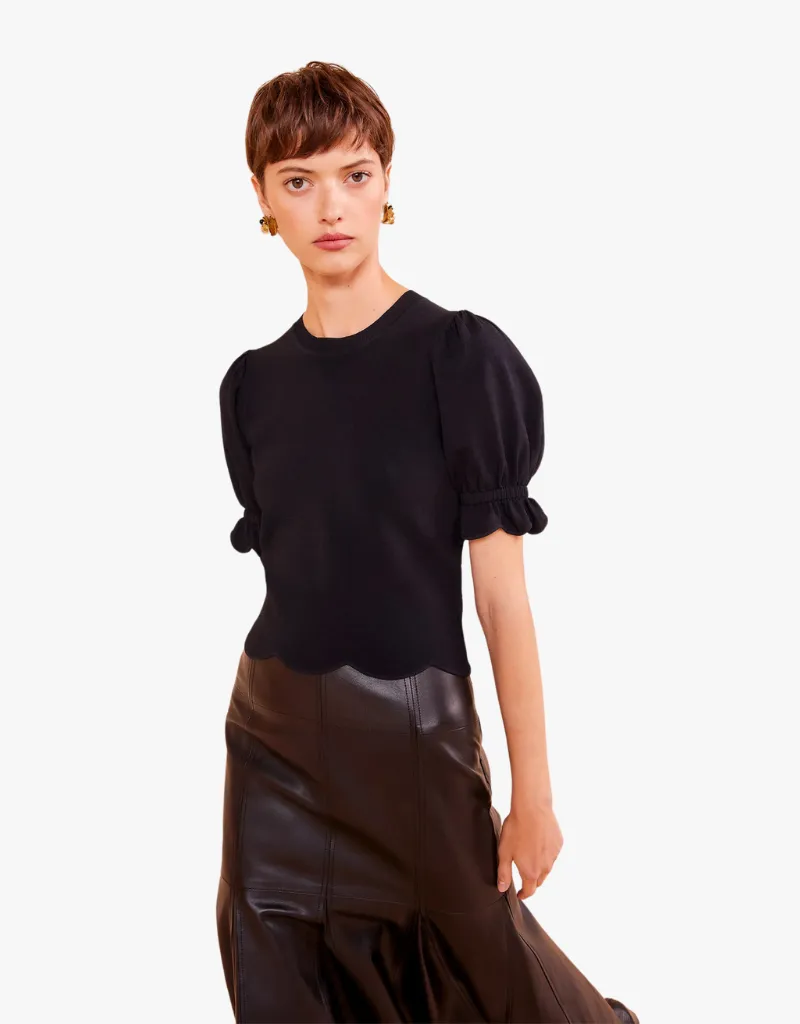 Ulla Johnson Noemi Top in Black