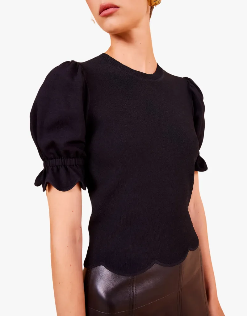 Ulla Johnson Noemi Top in Black