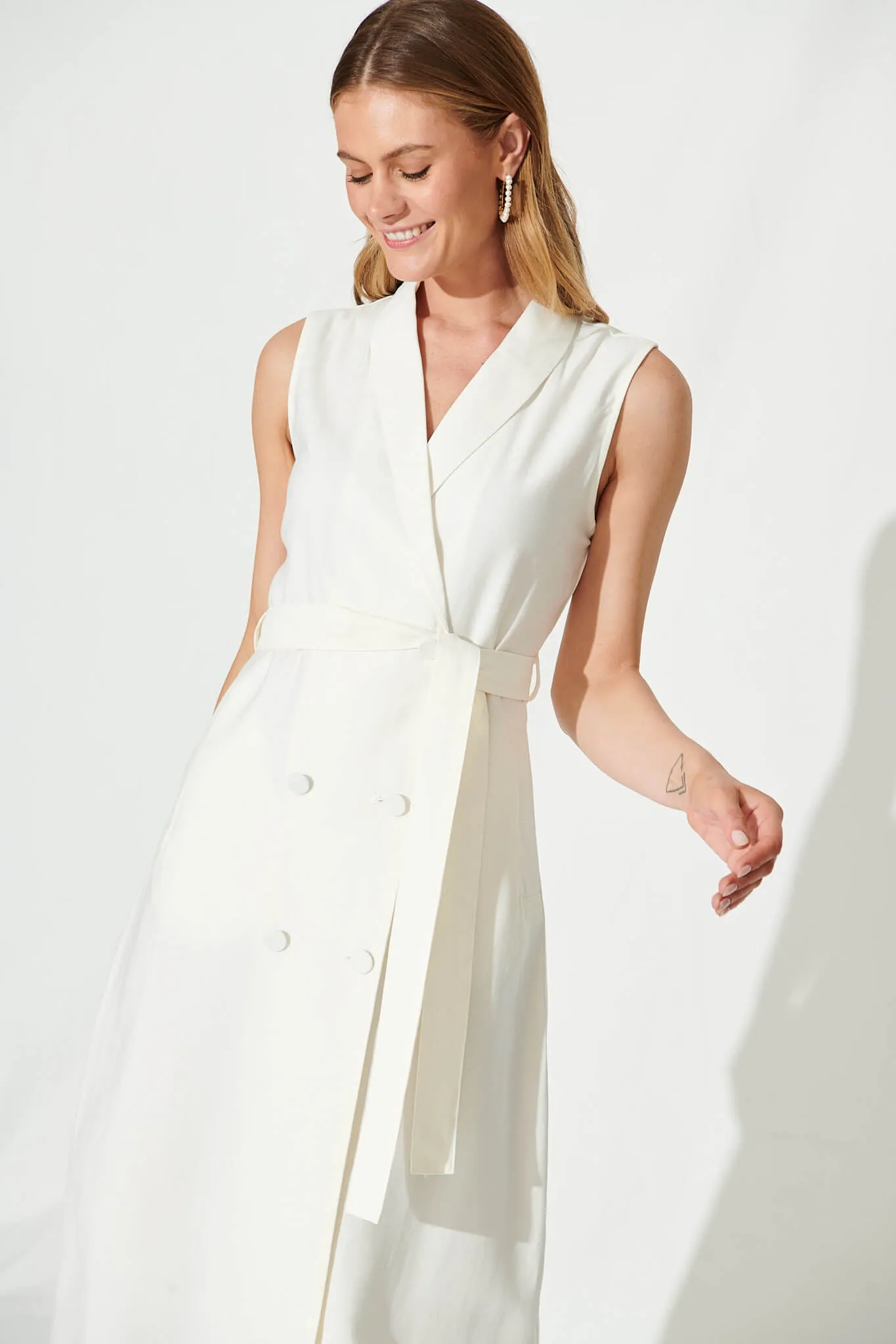 White Delia Shirt Dress