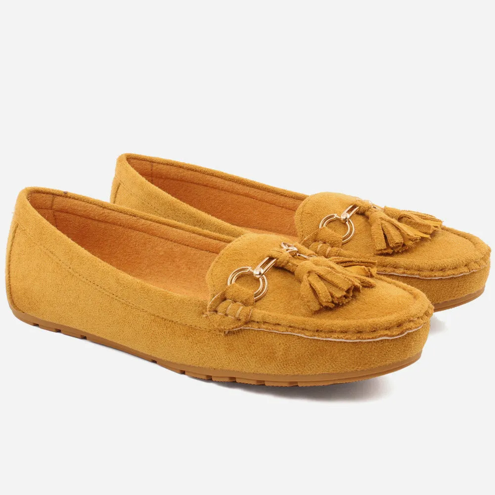 WOMEN "LEA" COMFORT SUEDE MOCCASINS