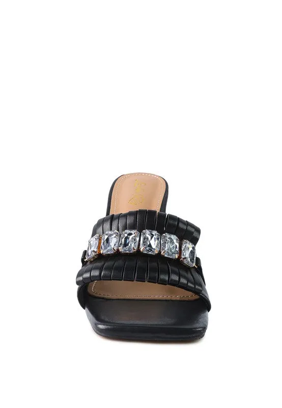 Women's Fantasy Clear Heel Jewel Sandals