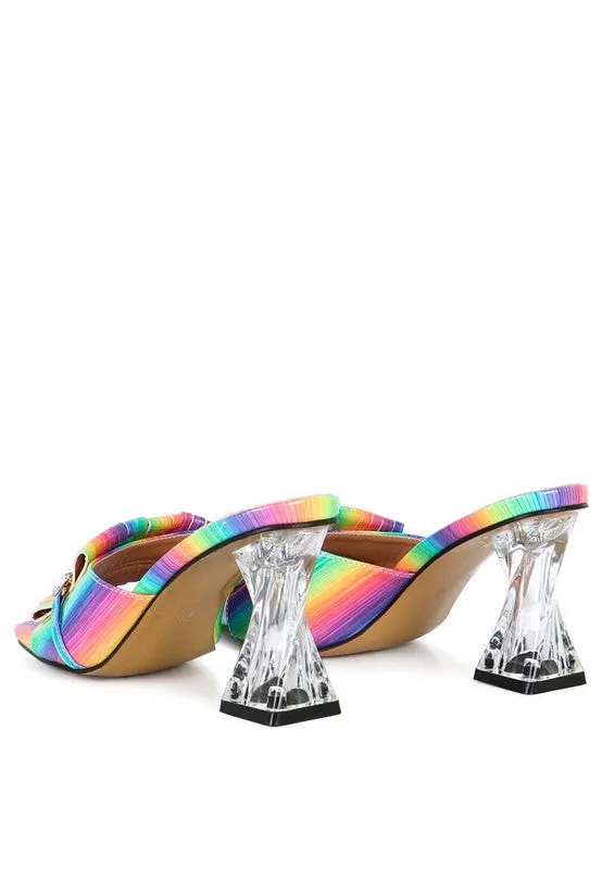 Women's Fantasy Clear Heel Jewel Sandals