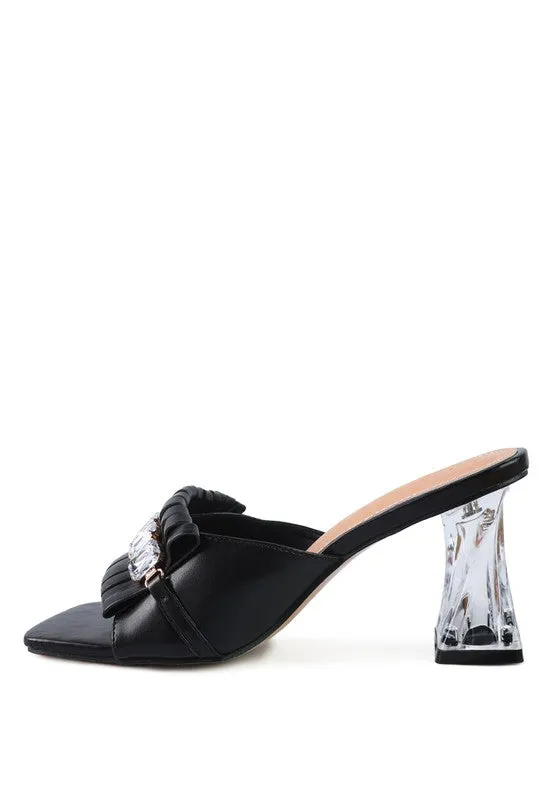 Women's Fantasy Clear Heel Jewel Sandals