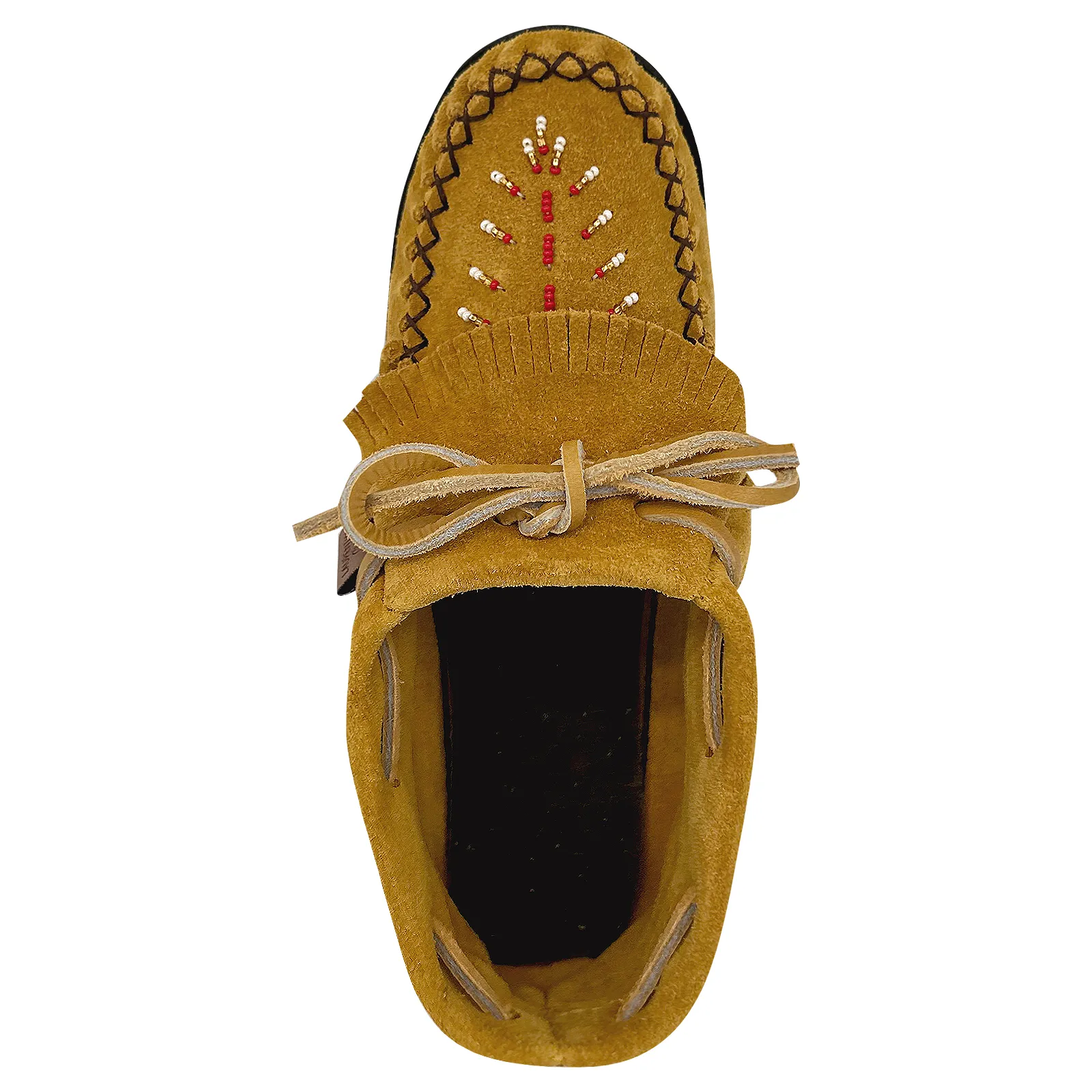 Women's Fringed Beaded Papoose Moccasin Shoes (Limited Edition)