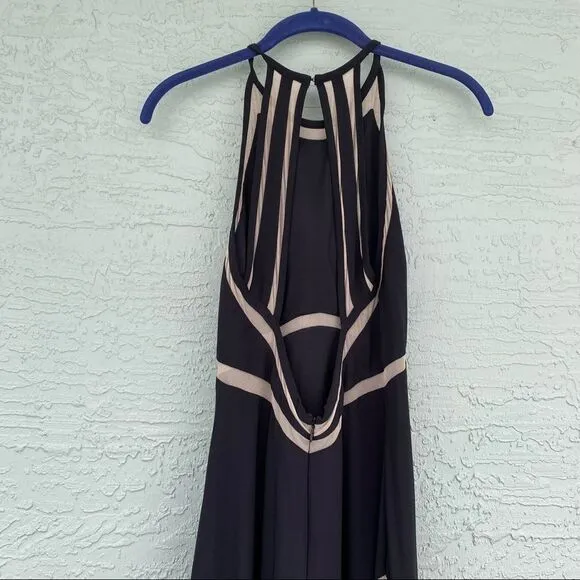Xscape Sz 4 Long Formal Dress Illusion Cutouts