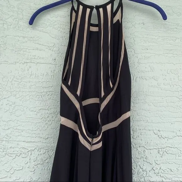 Xscape Sz 4 Long Formal Dress Illusion Cutouts