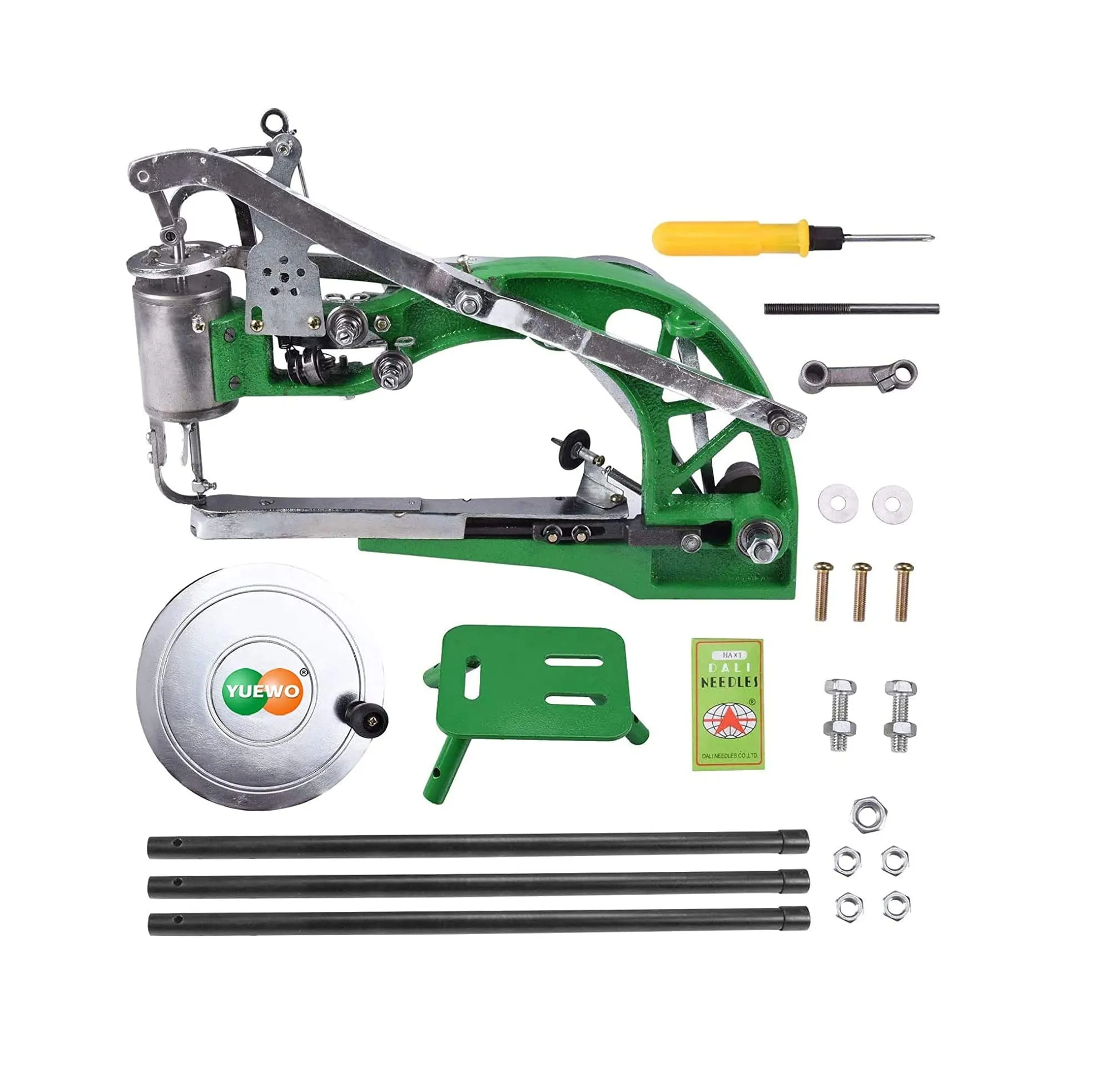 YUEWO Leather Hand Shoe Repair Machine Small Heavy Duty Cobbler Sewing Machine with 59pc Leather Craft